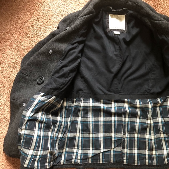 AE Black Pea Coat - Picture 3 of 5